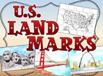 Preview of United States US Landmarks Lesson and Activity