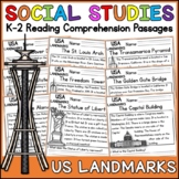 United States Landmarks Social Studies Reading Comprehensi