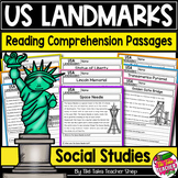 United States Landmarks Social Studies Reading Passages K-