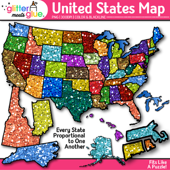 What Is A Special Purpose Map United States Map Clipart: Geography Graphics {Glitter Meets Glue}