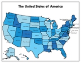 United States Map Quiz - Geography USA Map Worksheet - 2 Versions