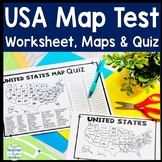 United States Map Quiz & Worksheet, USA Map Test w/ Practi