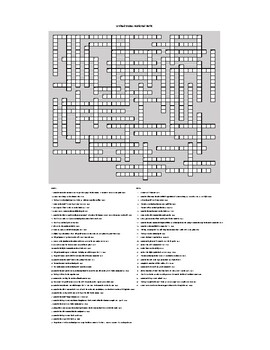 United States National Parks Crossword Puzzle and Research Project
