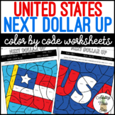 United States Next Dollar Up Color By Code Worksheets