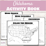 United States Oklahoma Geography Activity Book Word Search