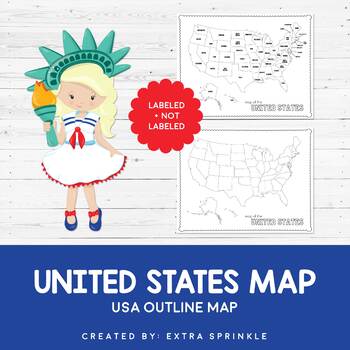 Preview of FREEBIE United States Outline Maps