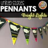 5 Regions of the United States Map | Pennants Banners | Ca