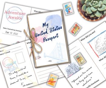 Preview of United States Play Passport and Scrapbook for U.S. Geography