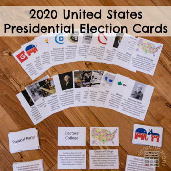 Preview of United States Election Matching Cards and Games