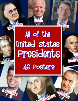 Preview of United States Presidents - 46 Posters! Presidents Day! (Updated w/ Joe Biden)