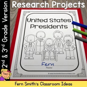 Preview of United States Presidents Class Project for 2nd and 3rd Grade