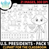 United States Presidents - Pack 1 Digital Stamps (Lime and