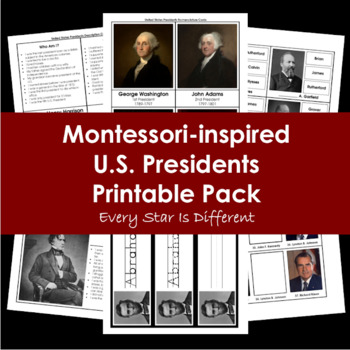 Preview of United States Presidents Printable Pack
