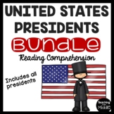 United States Presidents Reading Comprehension Worksheet Bundle