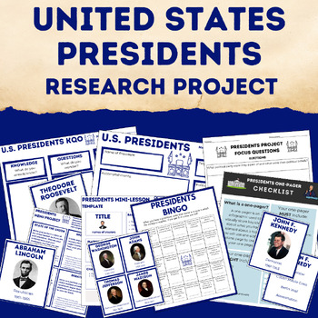 Preview of United States Presidents Research Project