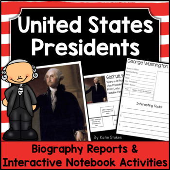 Preview of U.S. Presidents - Biography Research Project & Interactive Notebook Activities