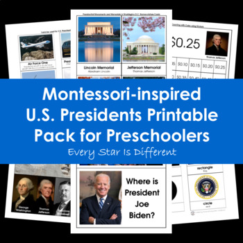 Preview of United States Presidents for Preschoolers Printable Pack