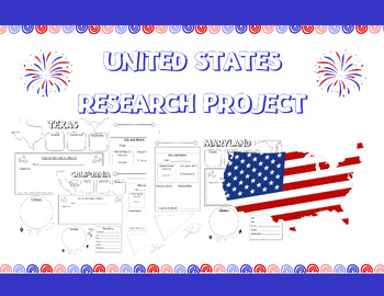 Preview of United States Project - 50 States (AVID!)Printable