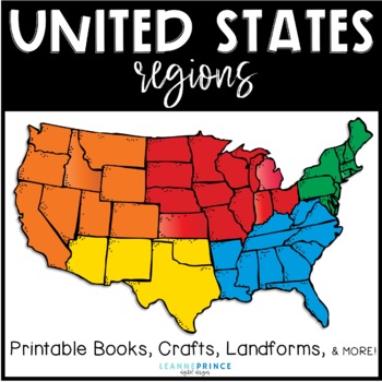 Preview of United States Regions {Fun activities for teaching about US Regions!}