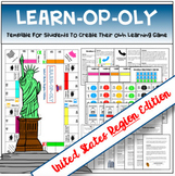 United States Regions: "Learn-op-oly" Student Game Templat