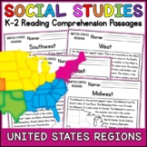 United States Regions Reading Comprehension Passages K-2