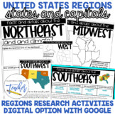 United States Regions, States, and Capitals
