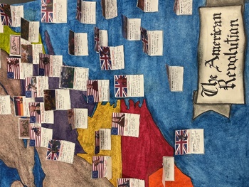 Preview of United States Revolution Graphic Map