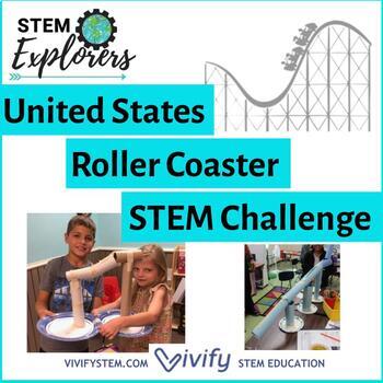 Preview of United States Roller Coaster STEM Challenge - Engineering Design