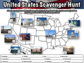 Preview of United States Scavenger Hunt
