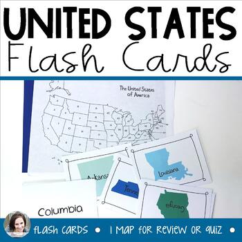 Preview of United States States and Capitals Flash Cards