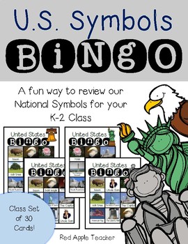 Preview of United States Symbols Bingo for Your K-2 Class