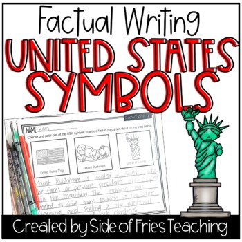 Preview of United States Symbols, States, and Landmarks Factual Writing Pages