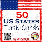 United States Task Cards w/ QR Codes - Know Your States!