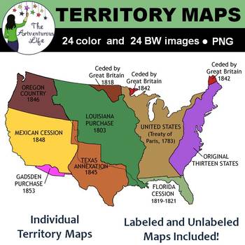 Preview of United States Territory Maps Clip Art