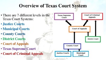 United States Texas Court Systems Notes for Law Enforcement I TPT