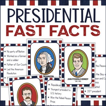 Preview of American US Presidents Research Fast Fact Cards