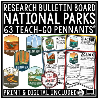 Preview of United States US National Park Research Project Activities Spring Bulletin Board