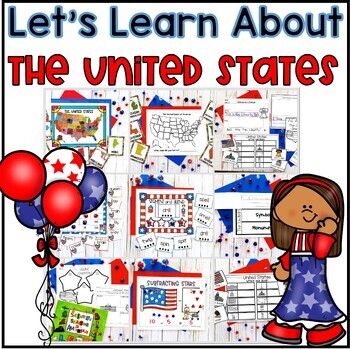 Preview of United States Unit for Kindergarten and 1st Grade