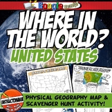 United States Where in the World Scavenger Hunt & US Map G