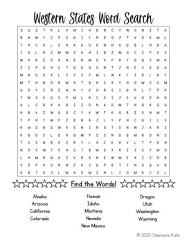 United States Word Search 6-Pack by MsKuhnsClassroom | TpT