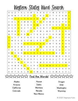 united states word search 6 pack by mskuhnsclassroom tpt