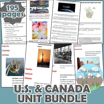 Preview of United States & Canada Unit Bundle (Geography)