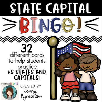 Preview of United States and Capitals BINGO! 32 Different Cards!
