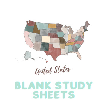 Preview of United States blank study sheets