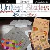 United States notes and playing card bundle