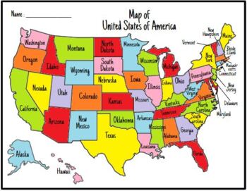 Blank Map Of United States Worksheets Teaching Resources Tpt