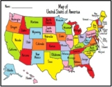 United States of America- Blank Map