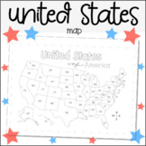 United States of America Map - states borders