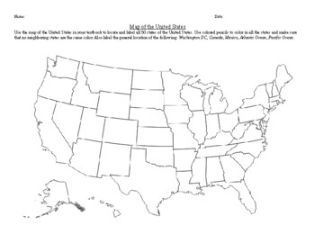 Preview of Unites States Map Review