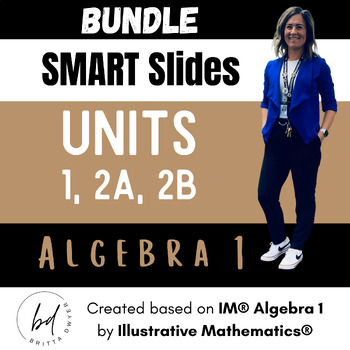 Preview of Units 1, 2a, 2b (book 1) SMART Slides | Algebra 1 | IM K-12 Math